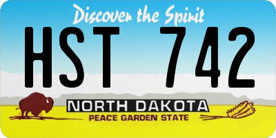 ND license plate HST742