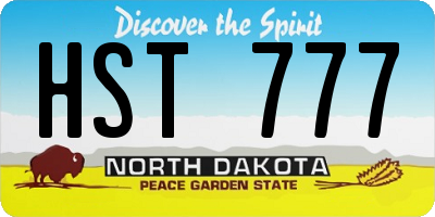 ND license plate HST777