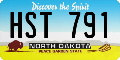 ND license plate HST791