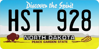 ND license plate HST928