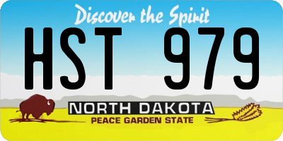 ND license plate HST979