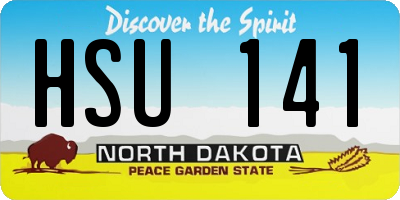 ND license plate HSU141