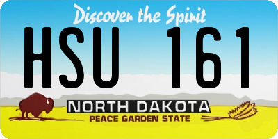 ND license plate HSU161