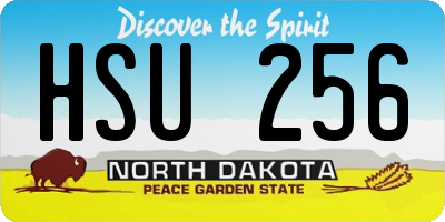 ND license plate HSU256