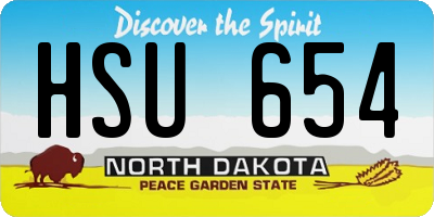 ND license plate HSU654