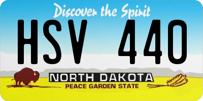 ND license plate HSV440