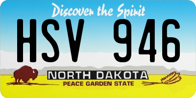ND license plate HSV946