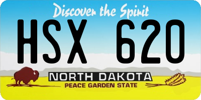 ND license plate HSX620