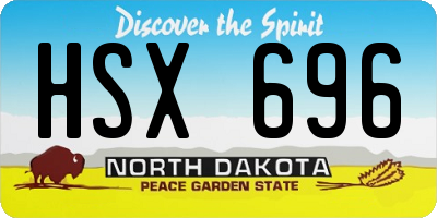 ND license plate HSX696