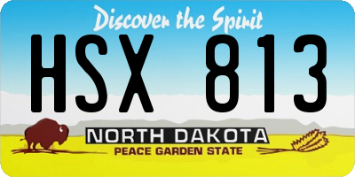 ND license plate HSX813