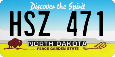 ND license plate HSZ471