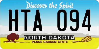 ND license plate HTA094