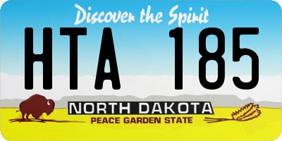 ND license plate HTA185