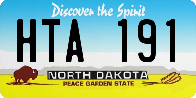 ND license plate HTA191
