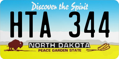 ND license plate HTA344