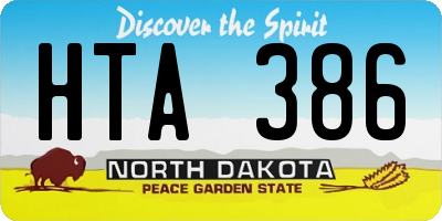 ND license plate HTA386