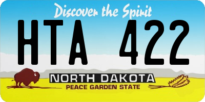 ND license plate HTA422