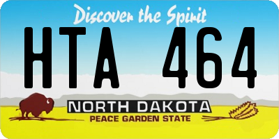 ND license plate HTA464