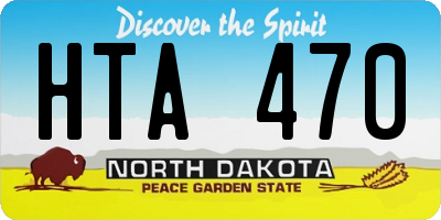 ND license plate HTA470