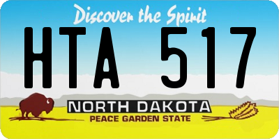 ND license plate HTA517
