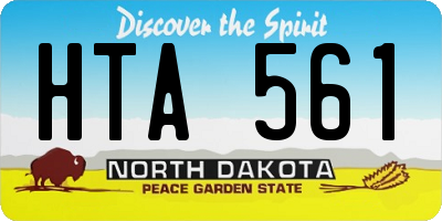 ND license plate HTA561
