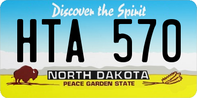ND license plate HTA570