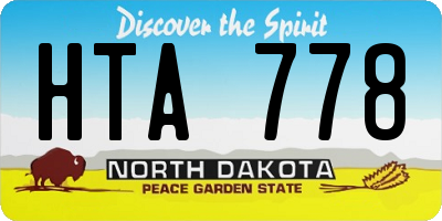 ND license plate HTA778