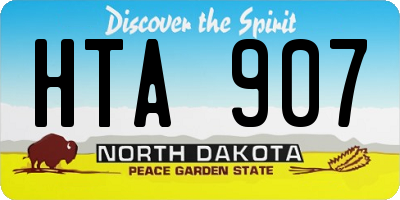 ND license plate HTA907