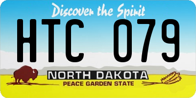 ND license plate HTC079