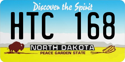 ND license plate HTC168