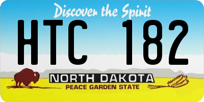 ND license plate HTC182