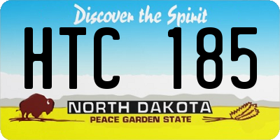 ND license plate HTC185