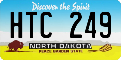 ND license plate HTC249