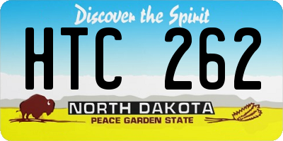 ND license plate HTC262