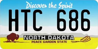 ND license plate HTC686