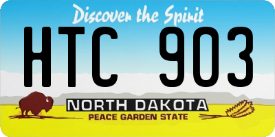 ND license plate HTC903