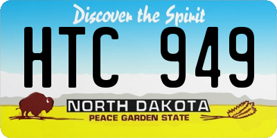 ND license plate HTC949