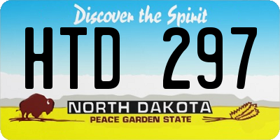 ND license plate HTD297