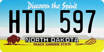 ND license plate HTD597