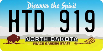 ND license plate HTD919