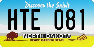 ND license plate HTE081