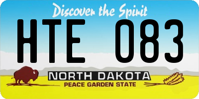 ND license plate HTE083