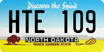 ND license plate HTE109