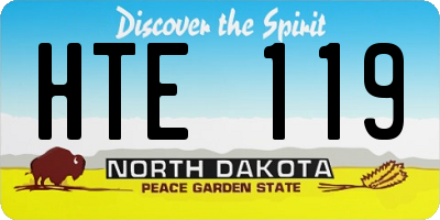ND license plate HTE119