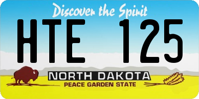 ND license plate HTE125