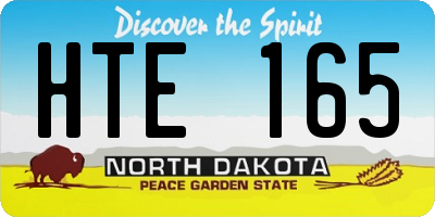 ND license plate HTE165