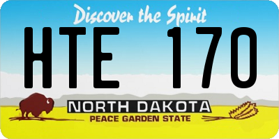 ND license plate HTE170