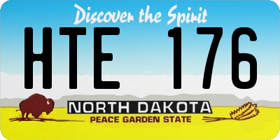 ND license plate HTE176