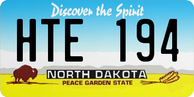ND license plate HTE194
