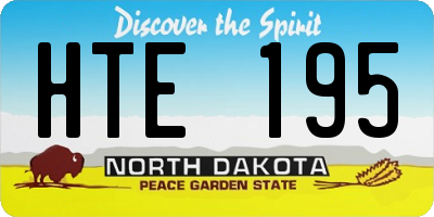 ND license plate HTE195